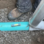 Drain system installation and checking level